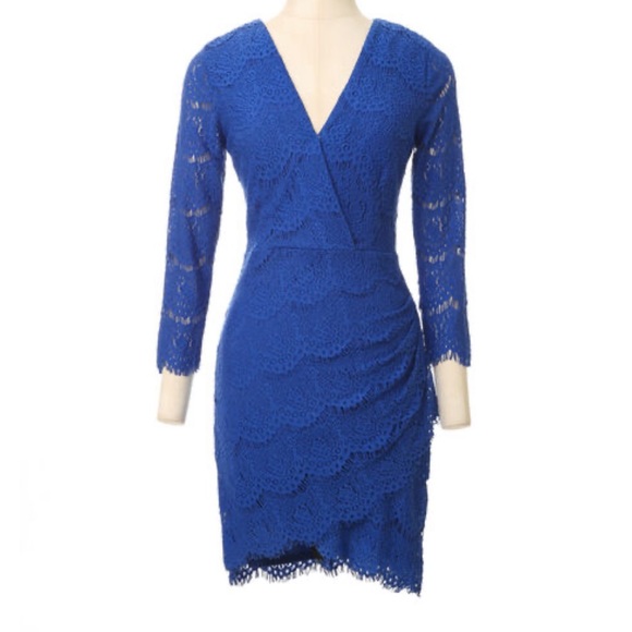 GUESS LYNA LACE DRESS IN BLUE - Picture 4 of 8